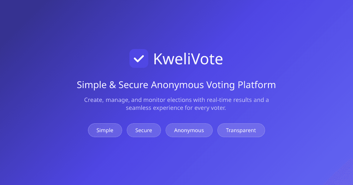 How to Easily Run An Online Election for Your Organization using KweliVote